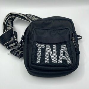 Aritzia - TNA Cross Body Nylon Side Bag - Black